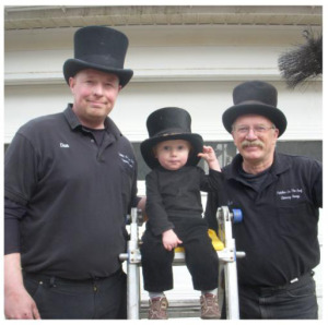 Don, Mason and Len 3 Generations of Chimney Sweepers