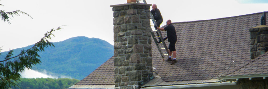Don and Lenny Clean A Chimney In The Adirondacks